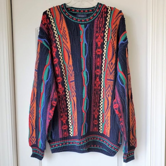 Old Glory Other - Vintage Coogi Style 3D Textured Weave Sweater L